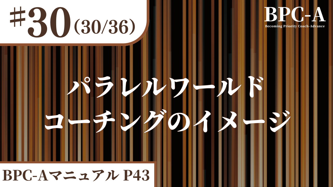 【BPC-A】パラレルワールドコーチングのイメージ（30/36）［7:34］